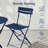  3-Piece Small Bistro Set, Folding Patio Furniture Set Of 2 Chairs And Table - Navy-377574049
