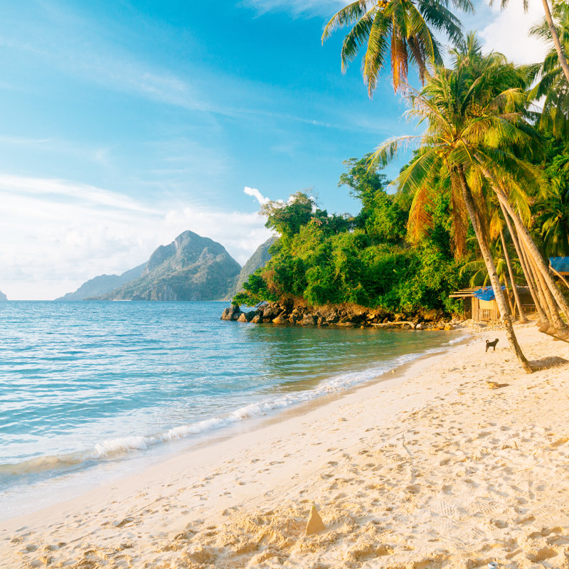 Sunset In El Nido, Philippines by Danilovi - Wrapped Canvas Print, 30cm H x 30cm W
