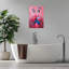 Peacock Wall Art Blue And Pink Peacock Poster Wall Decor Abstract Funny Animal Painting Romantic Theme Picture Modern Artwork Home Decoration Ready To Hang(Artwork-2,16"x24")
