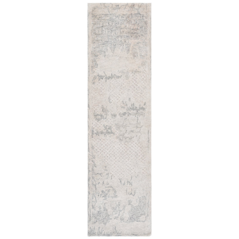 Nayim 101 Hand Tufted Wool; Cotton Abstract Rug, Runner 2'3" x 9'