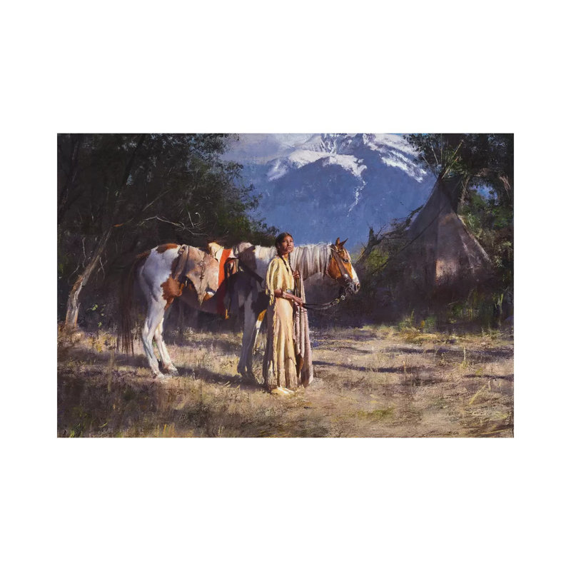 « Compagnons » par David Edward Kucera, reproduction d’art, H 8 po x l 12 po x P 0,75 po, Toile tendue, Pas de tapis