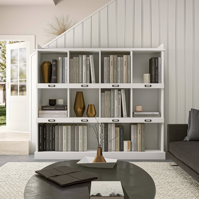 Bibliothèque à 10 tablettes, Blanc