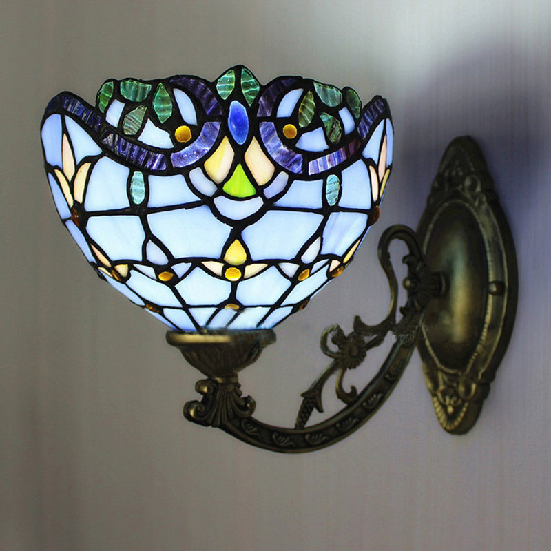 Applique à bras en fer Pfeffer, Bleu/noir/vert