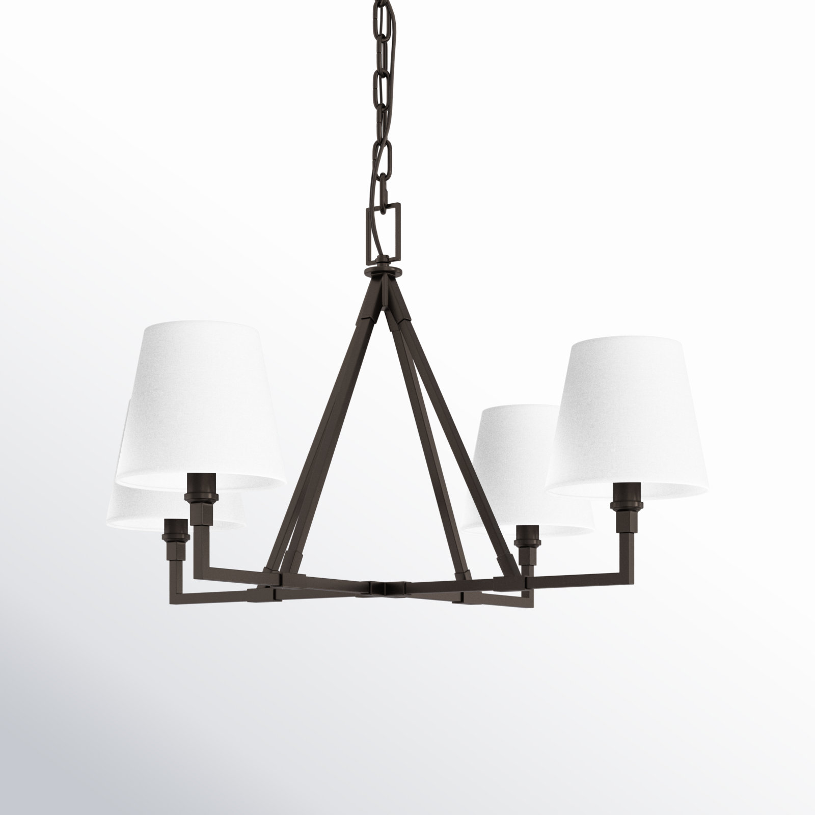Mattia 4 - Light Dimmable Chandelier, 22.12" H x 40" W x 40" D, Aged Iron
