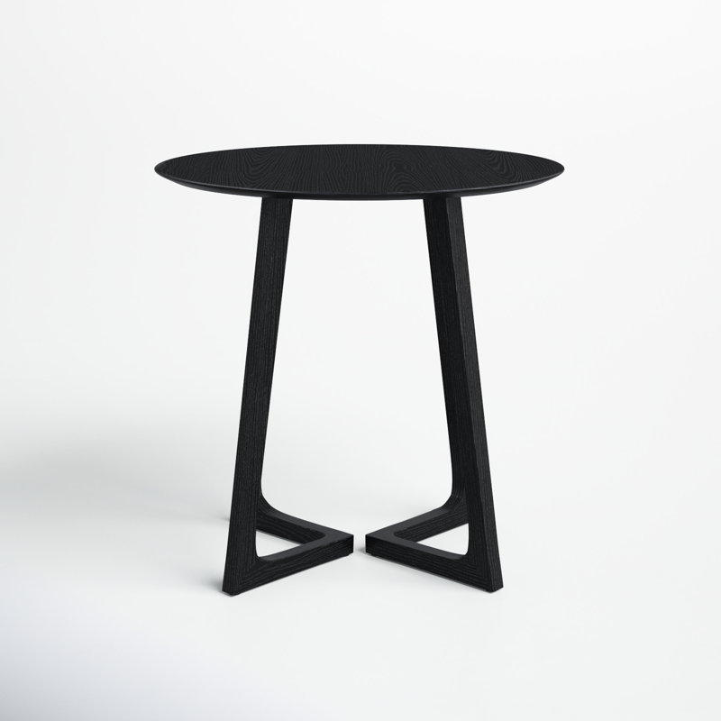Counter Height Ash Solid Wood Dining Table, Black Ash