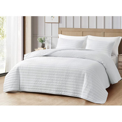 Stone-Washed Microfiber Quilt Set