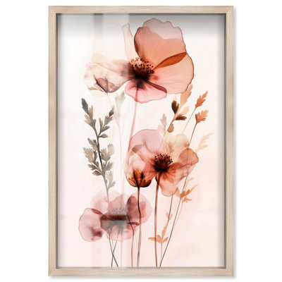 «Petal Dye II Shadowbox Print», art floral élégant par Art Remedy