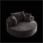 55 po L 55 po Chenille simple chaise pivotante à 360 degrés pour le salon, etc.-693035781