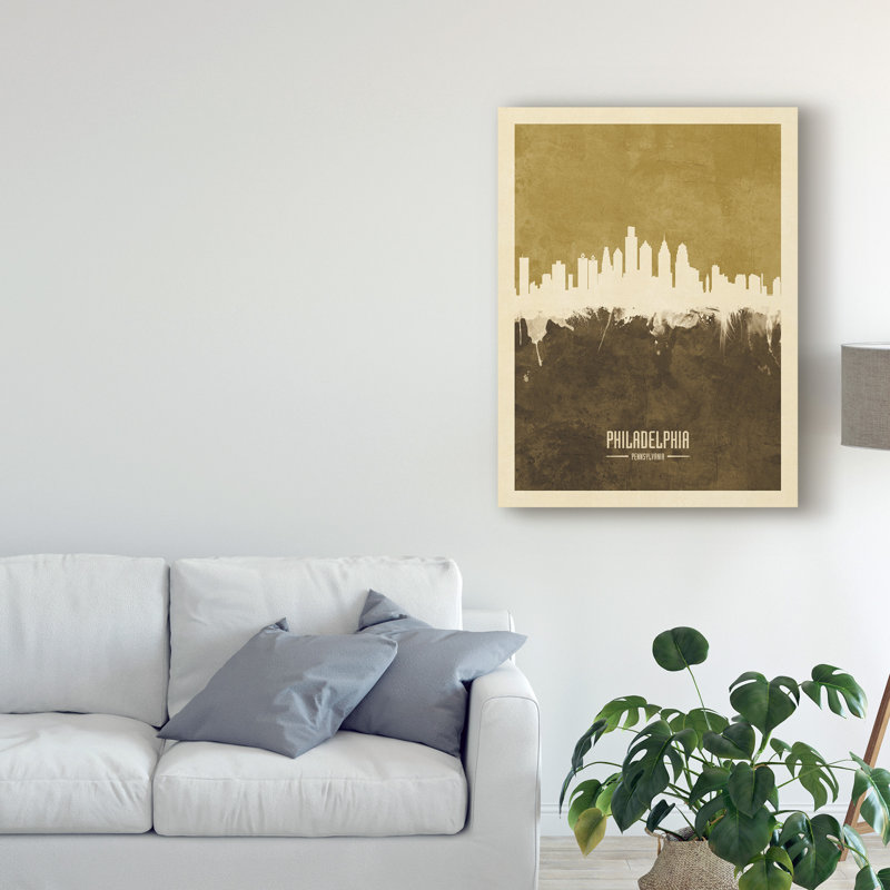 « philadelphia pennsylvanie brown brown », impression sur toile tendue, H 24 po x l 18 po x P 2 po