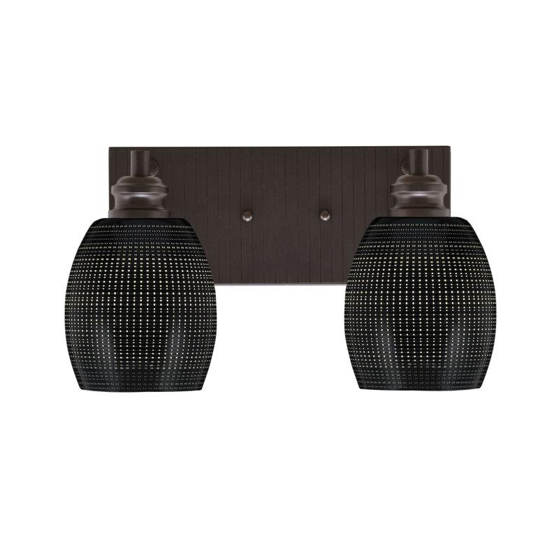 Éclairage pour meuble-lavabo 2 lumières Atarah, Espresso, Gris