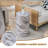 marble textured cylindrical coffee table