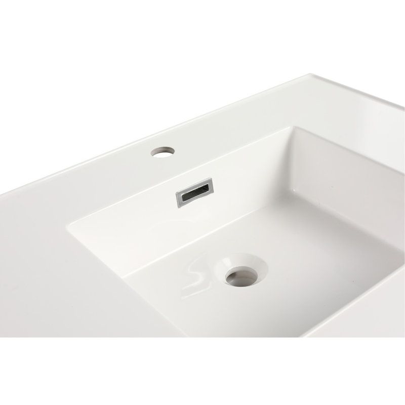Bassin en résine 30 po pour salle de bain - et élégant, blanc, 30,11 po Profondeur, 17,88 largeur, 5,12 hauteur, 44,82 lb, tracas - usure désinfectante - surface, peu d'entretien