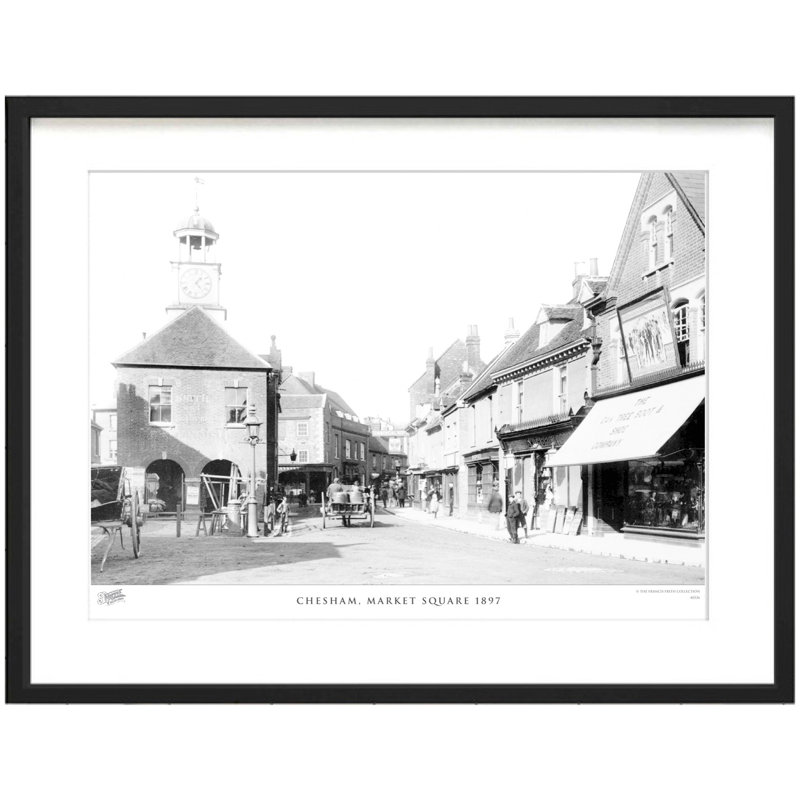 Chesham, Market Square 1897 by Francis Frith - Single Picture Frame Print, 28cm H x 36cm W x 2.3cm D