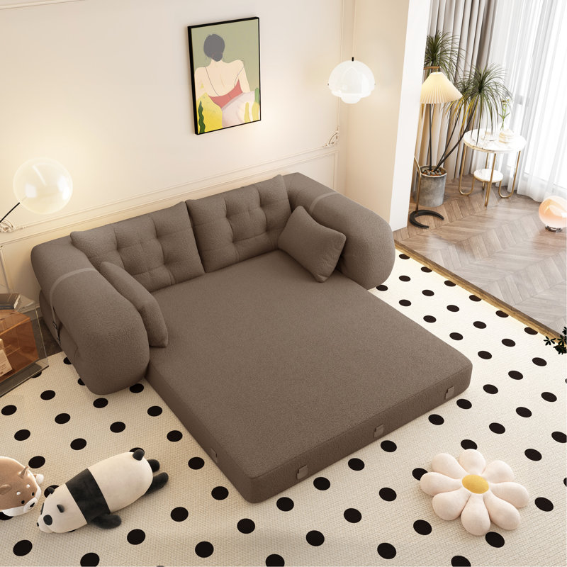 Canapé-lit Lazy, canapé-lit pliable multifonctionnel 78,7 po, canapé-lit rembourré en mousse 3-en-1