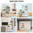Vinie Floor-Standing Glass Display Cabinet with Tempered Shelves and Doors