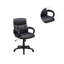 Chaise de bureau rembourrée à dossier standard, noir