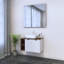 Meuble-lavabo simple 31,5 po avec plateau en bois manufacturé Karaya-671452093