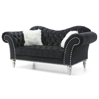 Wilshire 75in Loveseat, Black
