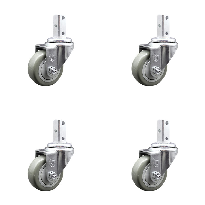 Polyurethane Casters, Gray