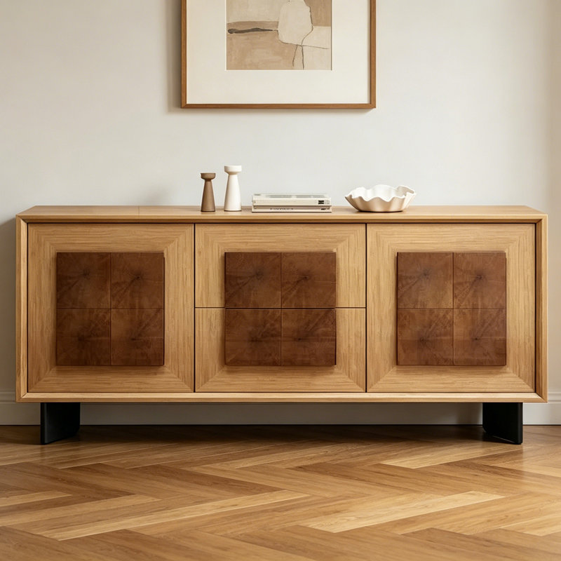 Large-Capacity Multi-Functional Sideboard, 35.43" H x 78.74" W x 15.75" D
