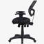 Chaise de bureau noire pivotante avec accoudoirs
