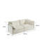 Canapé à deux places en chenille avec 1 repose-pieds, canapé modulaire en L avec repose-pieds 2 places, causeuse avec repose-pieds pour petit espace de vie, chenille blanche-1075323371