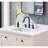Andalo 37" Single Bathroom Vanity Top in Snow White with Sink