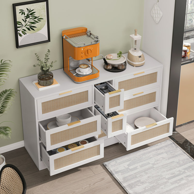 Cabinets, White/Natural