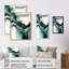 Décoration murale sarcelle et or abstrait Expression IV - Encre liquide abstraite-37463618-37463625-647435