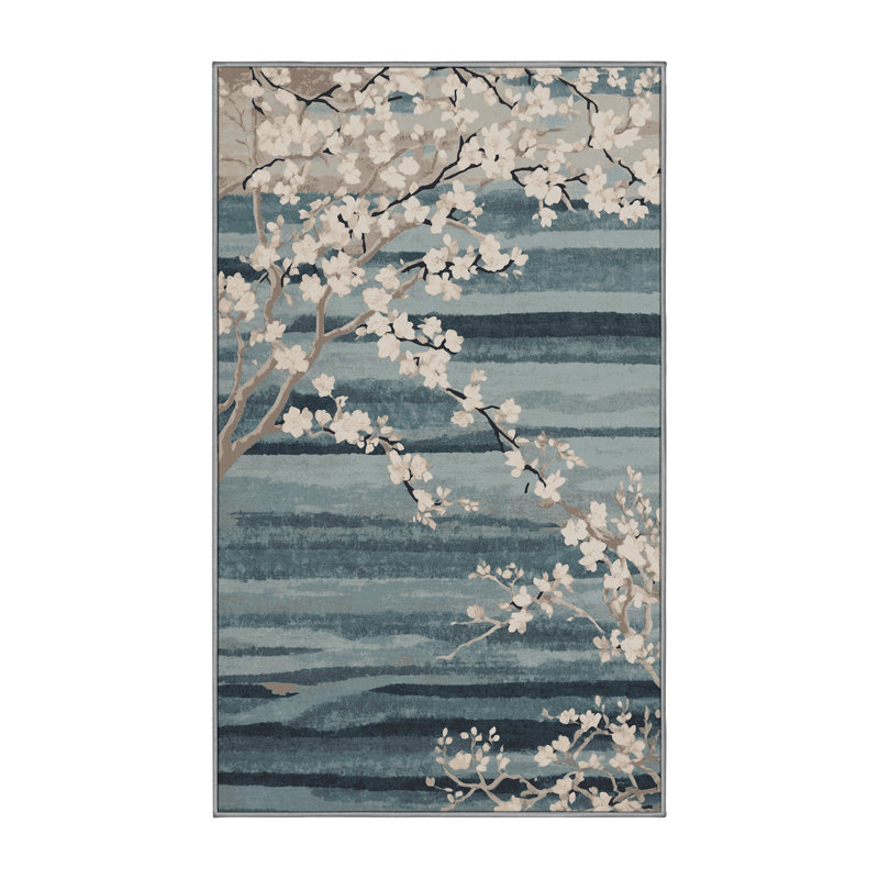 Machine Washable Gray Area Rug