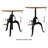 Aqeela Round Solid Wood Top Metal Base Dining Table
