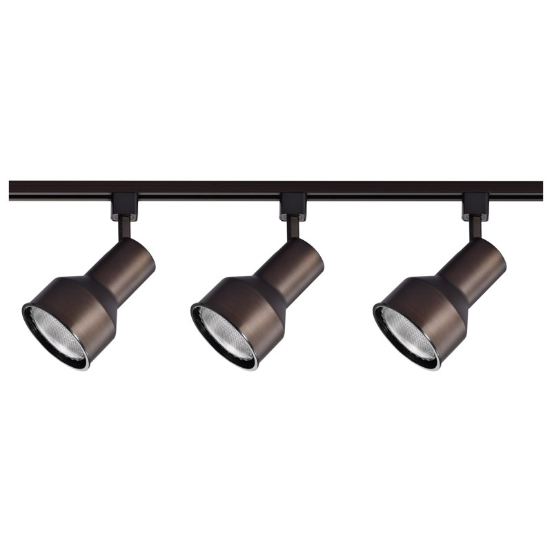 Russet Bronze 3-Light Step Cylinder Track Kit