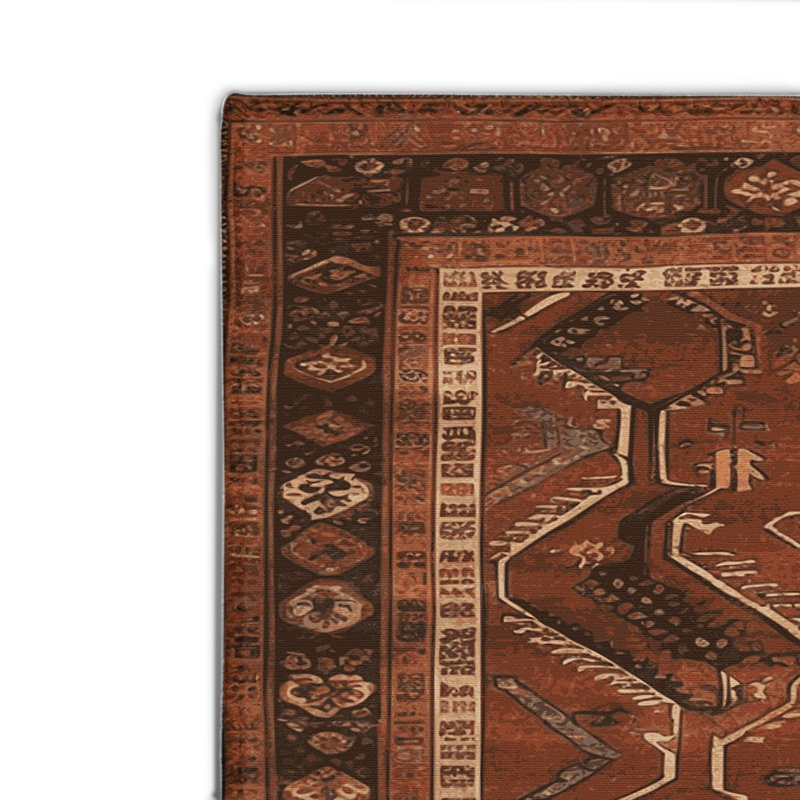 Tapis turc intérieur et extérieur brun, Rectangle 4pi x 6 pi