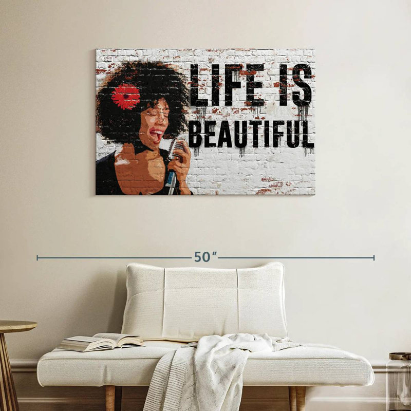 Tergel Life Is Beautiful, 26" H x 39" W
