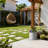10in. Small Pearl White(Upgraded Interior) Concrete Tall Round Planter Pot Cylindrical Flower Planter with Drainage Hole-75778883-75778886