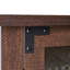 Buffet en bois de ferme l 63 po Pfarr avec portes en verre et tablettes réglables, brun-414355244