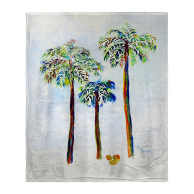 Jeté en soie Three Palms