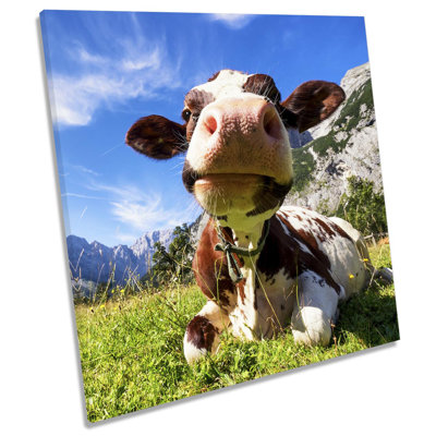 Z0307 Mountain Cow - Wrapped Canvas Print