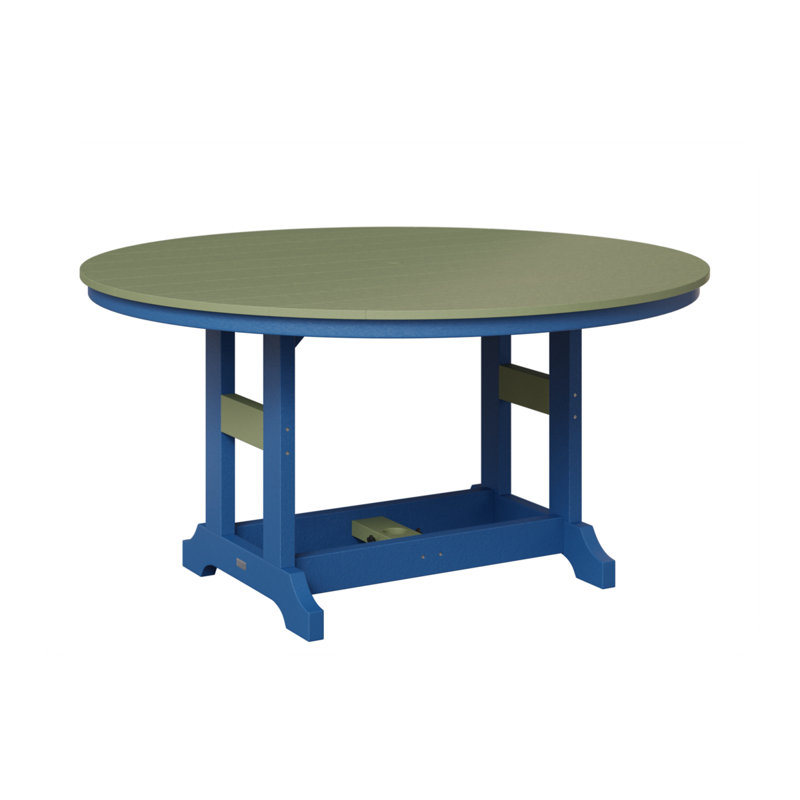 Garden Classic Outdoor Round Bar Table, Seashell, Weatherwood