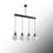 Seraphina 4-Light Linear Frosted Globe Pendant