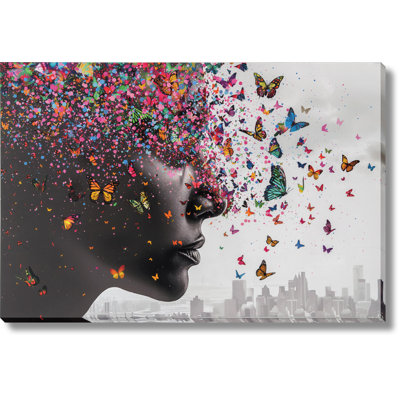 Art mural sur toile Portrait de papillon - 32 po x 47 po
