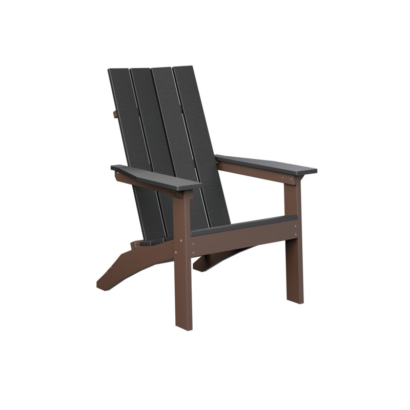 Berlin Gardens Mayhew Adirondack Chair, Black/Chocolate Brown