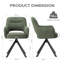 51cm H Fabric Upholstered Metal Upholstered Back Armchair in Beige-1970358362