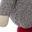 Fabric Gray Body Standing Gnome Snowflake Pattern Hat Set of 2 9.7" x 4.7" x 17.7"H Red/White