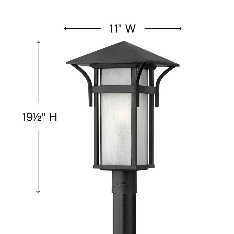 Harbor Outdoor 1-Light Lantern Head, Satin Black, Incandescent