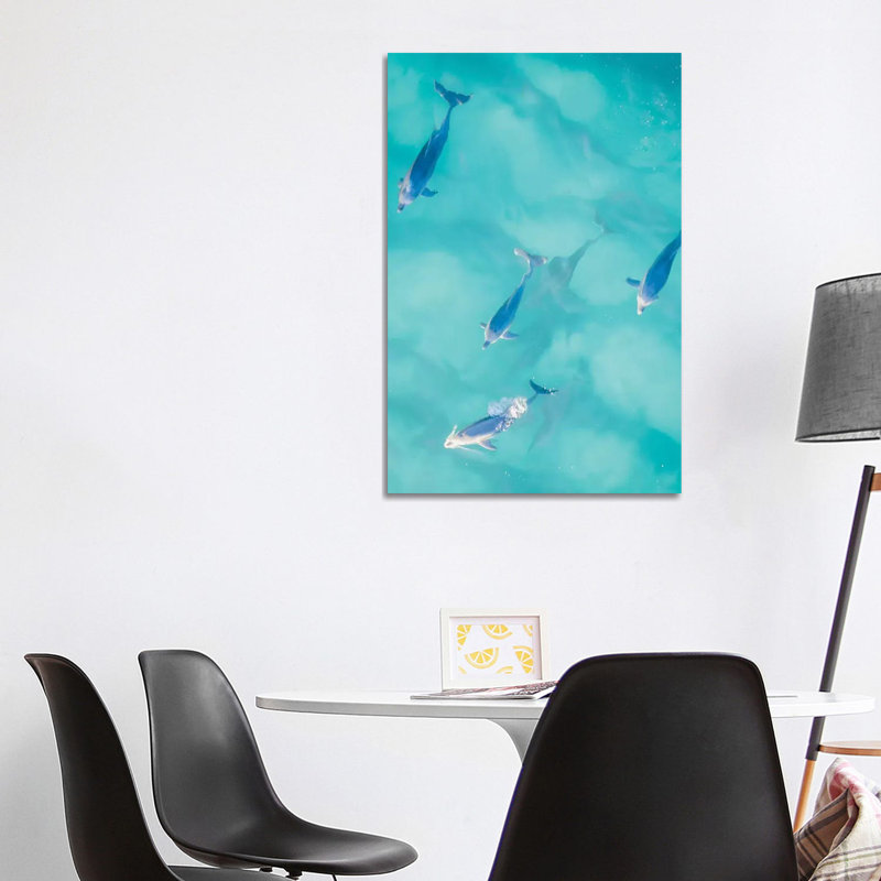 Cruisy Dolphins I by Jaxon Roberts - Wrapped Canvas Print, 101.6cm H x 66.04cm W x 3.81cm D