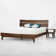 Joacima 2-Pcs Bedroom Set – Solid Wood Platform Bed Frame & Matching Nightstand, Mid-Century Modern, 800 lbs Capacity, No Box Spring Needed