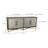 Sideboard, Solid Wood Frame, Vegan Leather
