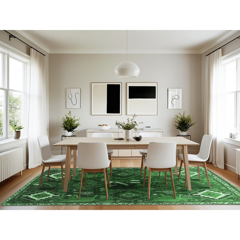 Washable Oriental Indoor Rug, Rectangle 7' x 10'