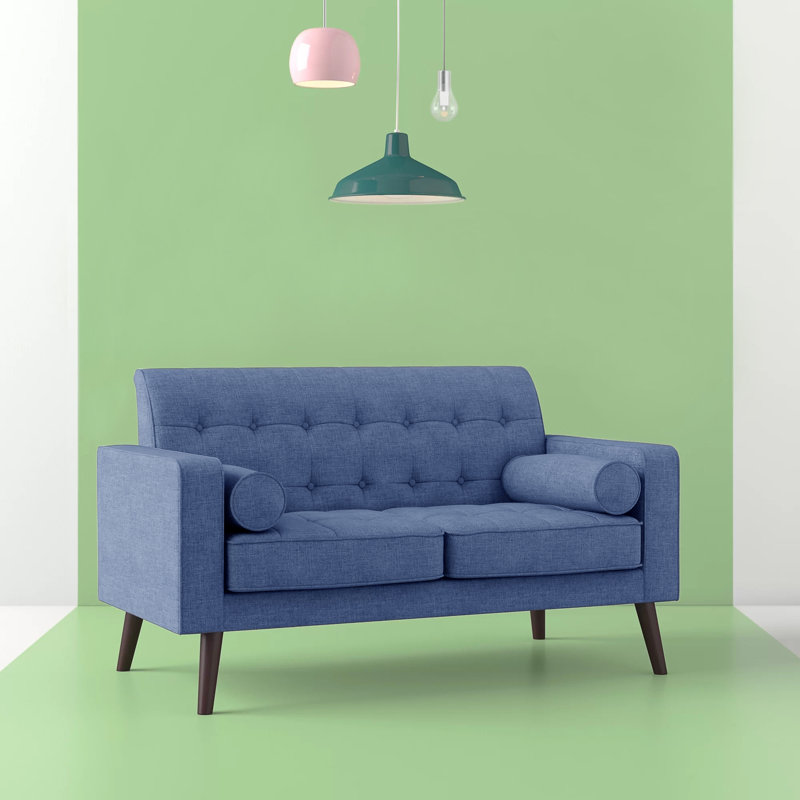 Benayah 56.3'' Upholstered Loveseat, Ocean Blue